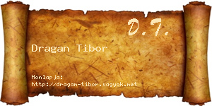 Dragan Tibor névjegykártya